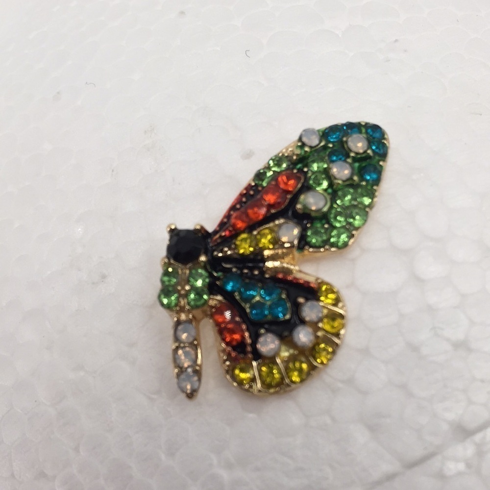 butterfly Earrings Rhinestone - Picture 4 of 9